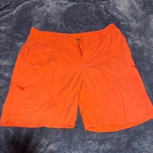 Columbia Orange Cargo Shorts Athletic Style